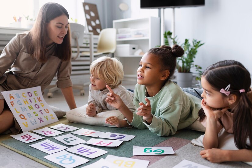 young-woman-doing-speech-therapy Day Care
